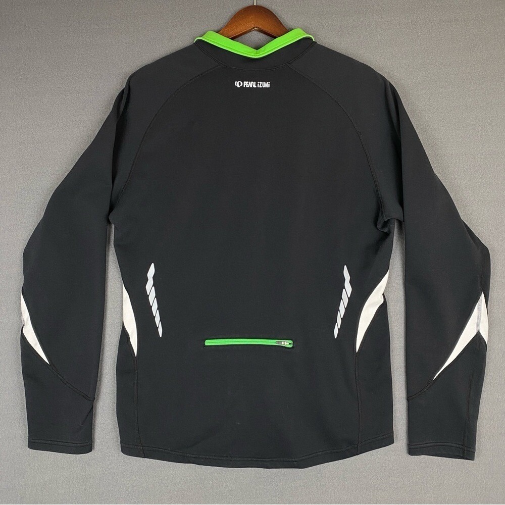 Pearl Izumi Cycling Jersey Sweatshirt Mens‎ L 1/4 Zip Mock Neck Pullover Stretch - Picture 2 of 10